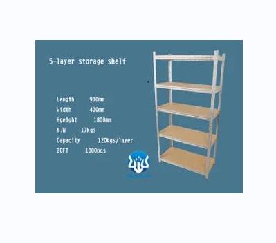 China Double Sided Adjustable Heavy Duty Metal Shelving Rack Layer Steel 5tier Layer Shelving, 120kgs/Layer for sale