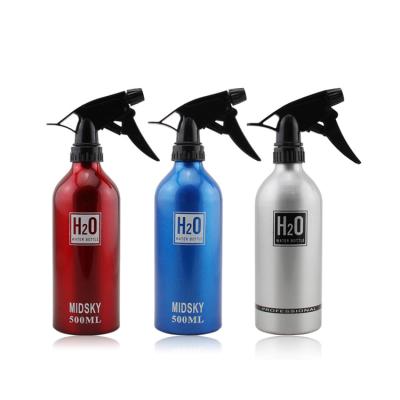 China Comfortable High Quality 500ml Hair Salon Hairdresser Aluminum Water Spray Hairspray Bottle for sale