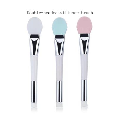 China Good Quality Double Handle Silicone Mask Brush Fine Stiffens Clean Pore Brush for sale