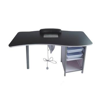 China Mordern New Design Black Custom Nail Table Salon Manicure Desk for sale