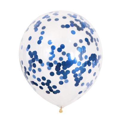 China Gift Toy Blue Glitter Balloons Birthday Party Decoration Supplies Wedding Party One Year Holiday Decoration for sale