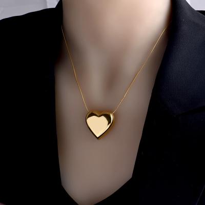 China R.GEM CLASSIC. Amazon Wholesale 18K Gold Plated Stainless Steel Heart Pendant Necklace for sale