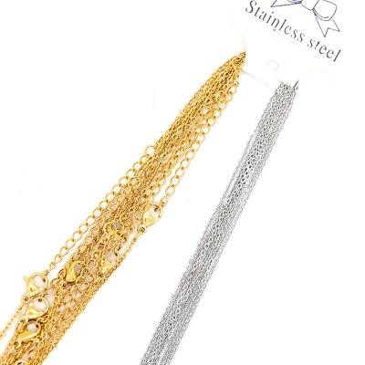 China R.GEM CLASSIC. Real Gold Plated 1.2mm/1.5mm/2mm Stainless Steel Necklace Stainless Steel Gold for sale