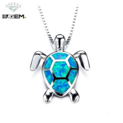 China R.GEM cute. Multi Color Gold Plated Cute Turtle Lovely Animals Opal Stone Charm Necklace for sale