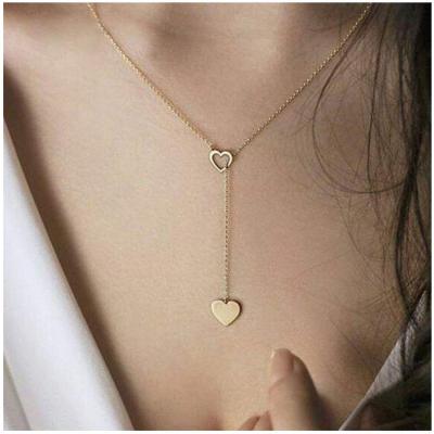 China R.GEM CLASSIC. Wholesale Gold Style America Gold Color Alloy Heart Y Type Pendant Necklace for sale