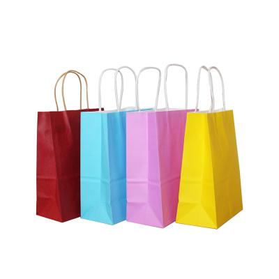 China Wholesale Recyclable Chinese Kraft Supply Customization Yellow Paper Bags With Twisted Handle for sale