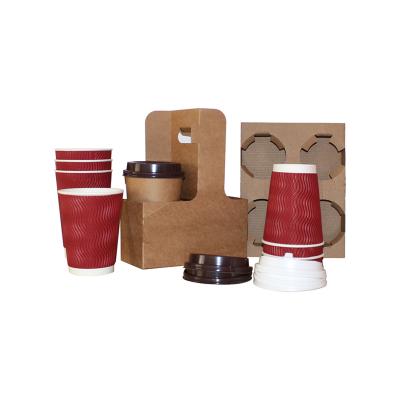 China Biodegradable Biodegradable Custom Printed Disposable Hot Insulated Paper Cup With Lids for sale