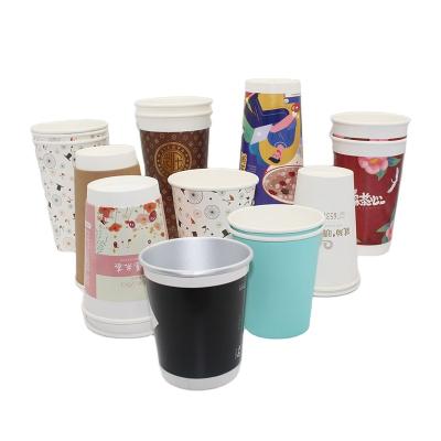 China Direct Selling Biodegradable Hot Sale Customization Teal Disposable Double Wall Paper Cup for sale