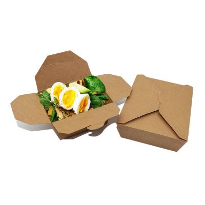 China Wholesale Biodegradable Made In China Disposable Lunch Box Paper Takeaway Food Packaging for sale