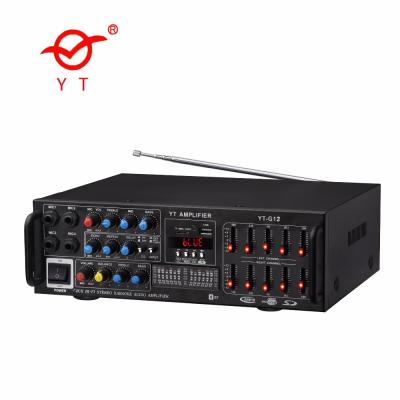 China YT-G12 100watt stereo KTV professional sound karaoke mixer amplifier with remote control for sale