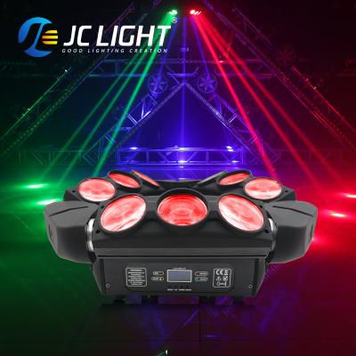 China Moving Head Bar 4In1 Rgbw Dmx512 Stage Beam Light Lighting Spider Eyes 9*12W 9 Led Beam Strobe Laser Pattern Party Stage DJ Lights for sale