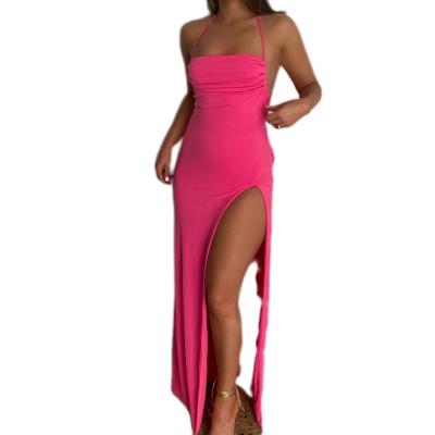 China Wholesale New Anti-static Tie Back Bandage Summer Formal Club Dresses Midi Sexy Women Even Prom Dress Fashion Women's Dress for sale