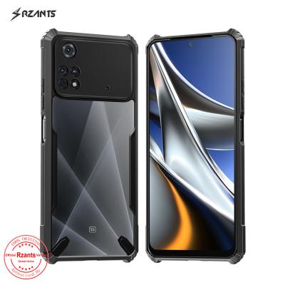 China Shockproof Rzants For Xiaomi Poco X4 Pro Phone Case 5G Hard [Bull] Crystal Clear Cover Double Slim Shockproof Hybrid Casing for sale