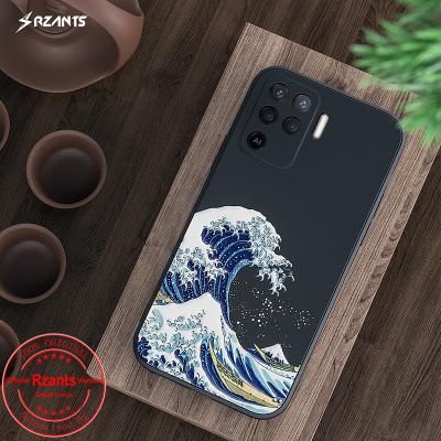 China Anti-drop Rzants For OPPO A94 F19Pro Reno 5F Phone Case Hard [Japanese Wave] Crystal Clear Dual Cover Slim Shockproof Hybrid Casing for sale