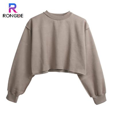 China High Quality Custom Women's Cropped Sweatshirts Anti-Shrink Hoodies Wholesale Bulk Anti-Shrink for sale