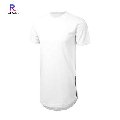 China High Quality Anti Shrink Custom Designs 50/50 Polyester Cotton Zipper Anti Shrink T-Shirt for sale