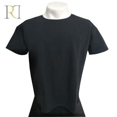 China Wholesale 100 Cotton Hot Selling Anti-Shrink Anti-Shrink Loose Simple Black T-Shirt For Men for sale