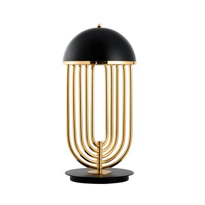 China W Modern Simple Creative Art Deco Table Lamp Iron Art Design Cast Iron Table Lamp for sale