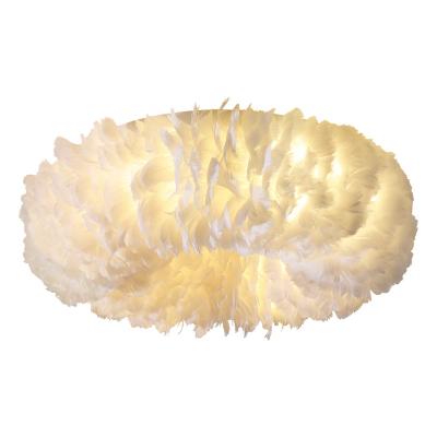 China Contemporary Indoor Modern Ceiling Light Feather Led Ceiling Light for sale