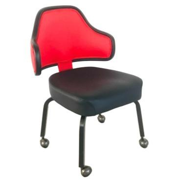 China Swivel Sneaks Poker Red Genuine Leather Casino Four Wheel Chairs For Slot CASINO for sale