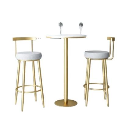 China Modern Nordic Luxury Kitchen Gold Metal Chair Large Cheap Modern Velvet Home High Bar Stools Chair Bar Furniture For Bar Table for sale