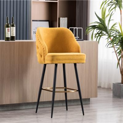 China 2021 ODM Industrial Metal New Arrival Luxury Dining Chair Bar Stool for sale