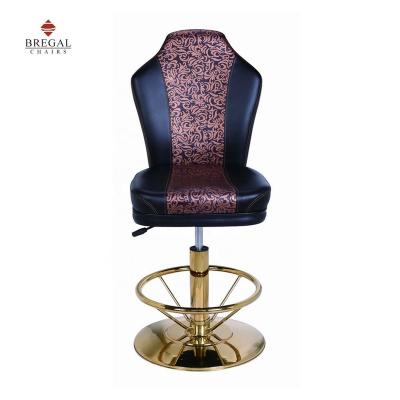 China 2021 Modern VIP Modern Chair Upholstered Casino Chair Gold Paint Base for sale