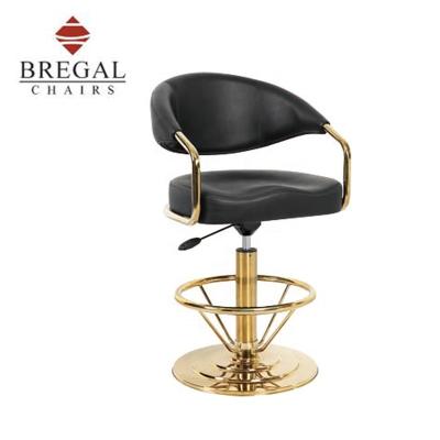 China New Hot Sale Design Bar Chair Adjustable Casino Chair With Brass Base for sale