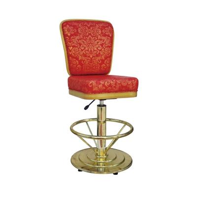 China Bar Chair Elegant Taste Classic Design VIP Casino Seating With Gold Coloe Base for sale