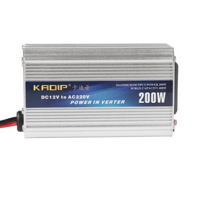 China Kadip 200W 12V 24V To 110V 220 V DC AC Power Inverter 125*70*46mm for sale