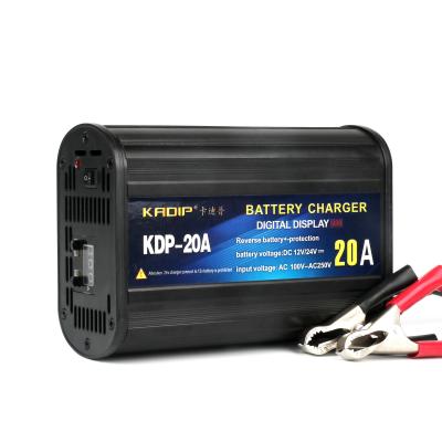 China Standard Battery Kadip Battery Charger 20ah 12v Digital Display Battery Charger Automatic Fast Battery Charger With for sale