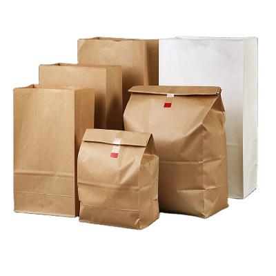 China High Quality Recyclable Greaseproof Custom Moisture Proof Wholesale Kraft Paper Food Storage Takeout Bag for sale