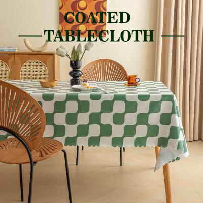 China Coating Oilproof Checkerboard Waterproof And Oilproof PVC For Table Cloth Table Cushion Table Cloth for sale