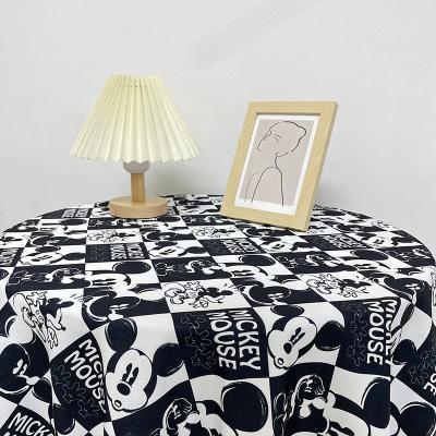 China Stain Resistant Cartoon Series Mickey Printed Canvas For Table Cloth Curtain Tile Chair Cover Tent Sofa Canvas Bag Packing Bag for sale