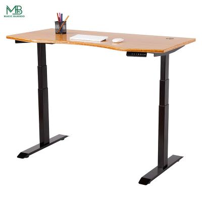 China Ergonomic Lift Up Desk Bamboo Table Top For Standing Work for sale