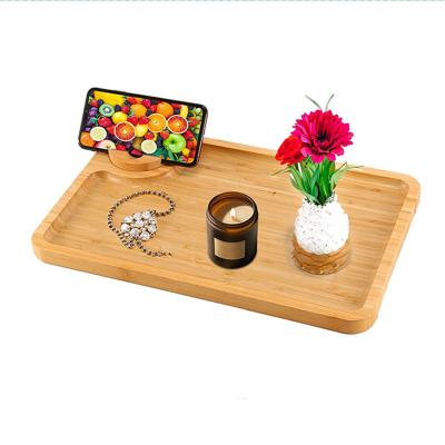 China Countertop Serving Bamboo Platter Tray Plate Dish Rectangle for sale