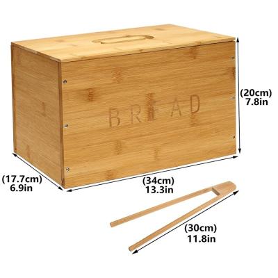 China Contemporary Design Bamboo Bread Storage Container for Kitchen Countertop for sale