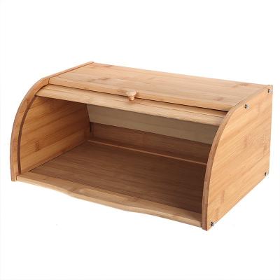 China BAMBOO Bread Box Bins One Layer Food Containers Big Drawer Storage for Home Accessories for sale