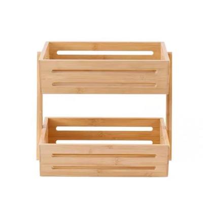 China Multifunctional 2-Tier Large Capacity Fruit Vegetable Baskets Storage Stand for Kitchen for sale