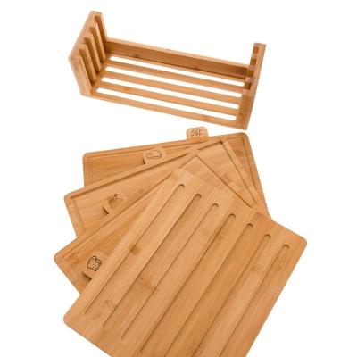 China BAMBOO Sublimatie Luxe Extra Grote 4 Pcs Hakblok Slimme Keuken Hak Set Te koop