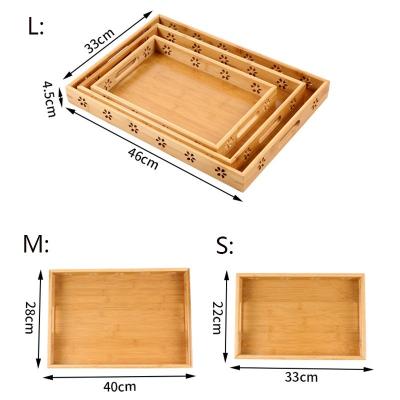 China 3L Sustainable Bamboo Serving Tray For Dessert Food ISO9001 certificated for sale