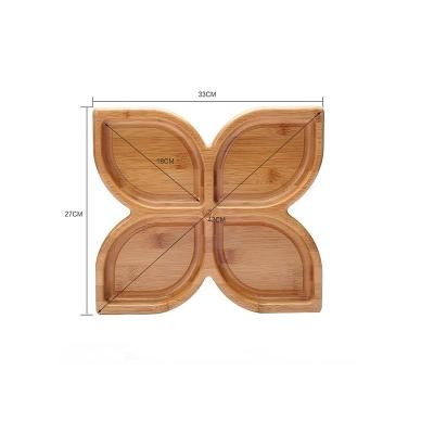 China Source Eco-Friendly Bamboo Tray Customizable Specifications for Dried Fruit and Snacks for sale