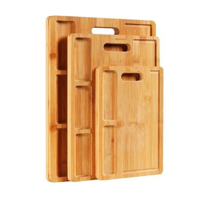 China Eco Friendly Natural Bamboo Cutting Board 30*21.1*1.5cm Size Custom Logo for Kitchen for sale