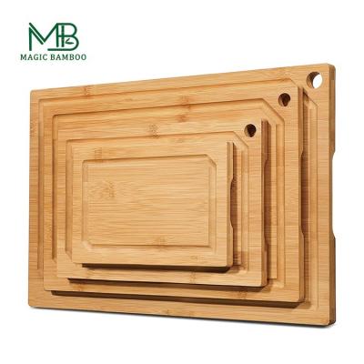 China Commercial Buyer's Perfect Choice Sustainable Bamboo Cutting Board with Juice Groove for sale