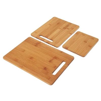 China Hot Seller Natural 3-piece Bamboo Cutting Board Set Perfect for Kitchen and Chopping for sale