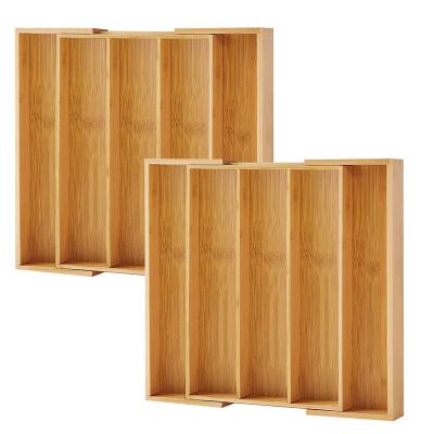 China Convenient Bamboo Drawer Organizer for Household Sundries Storage 35.6 x 27.9 x 6.4 cm for sale