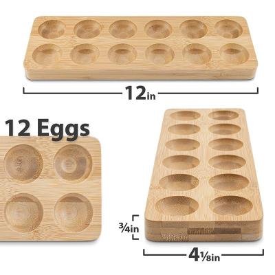 China Customized Logo Egg Tray for Milk Shake Storage in Fridge Direct Bamboo Safe Display Rack for sale