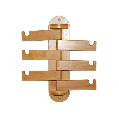 China Customized Clothing Towel Rack Bamboo Hanger With Hooks for sale