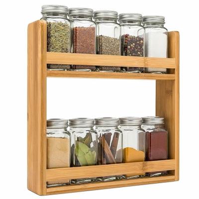 China Upgrade Your Spice Organization with this CE / EU Certified Bamboo Spice Jar Rack for sale