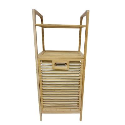 China Natural Bamboo Laundry Basket Storage Bin Hamper Dirty Clothes for sale